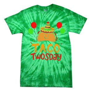 Taco Twosday Cinco De Mayo 2 Year Old Birthday Tie-Dye T-Shirt