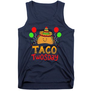 Taco Twosday Cinco De Mayo 2 Year Old Birthday Tank Top