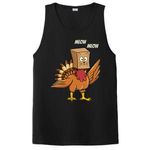 Thanksgiving Turkey Cat Meow Funny Thanksgiving PosiCharge Competitor Tank