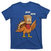 Thanksgiving Turkey Cat Meow Funny Thanksgiving T-Shirt