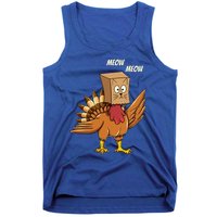 Thanksgiving Turkey Cat Meow Funny Thanksgiving Tank Top