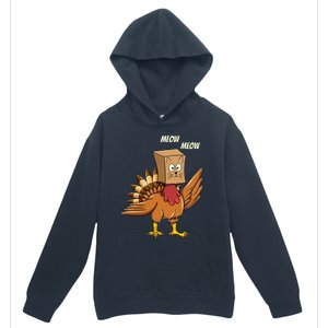 Thanksgiving Turkey Cat Meow Funny Thanksgiving Urban Pullover Hoodie