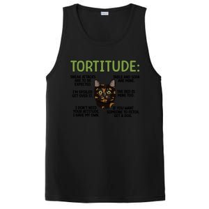 Tortitude Tortie Cat Lover Tortoiseshell Cat Owner Funny Gift PosiCharge Competitor Tank