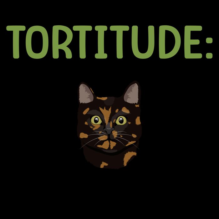 Tortitude Tortie Cat Lover Tortoiseshell Cat Owner Funny Gift Cropped Pullover Crew