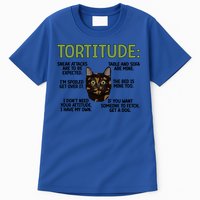 Tortitude Tortie Cat Lover Tortoiseshell Cat Owner Funny Gift Tall T-Shirt