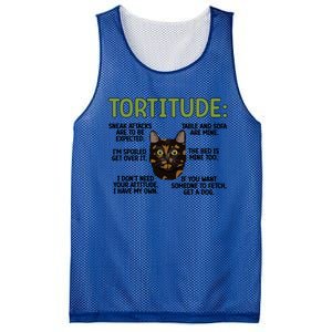 Tortitude Tortie Cat Lover Tortoiseshell Cat Owner Funny Gift Mesh Reversible Basketball Jersey Tank