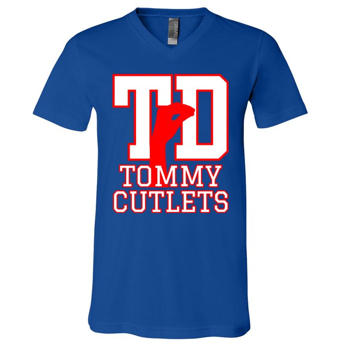 Td Tommy Cutlets New York Italian Football V-Neck T-Shirt