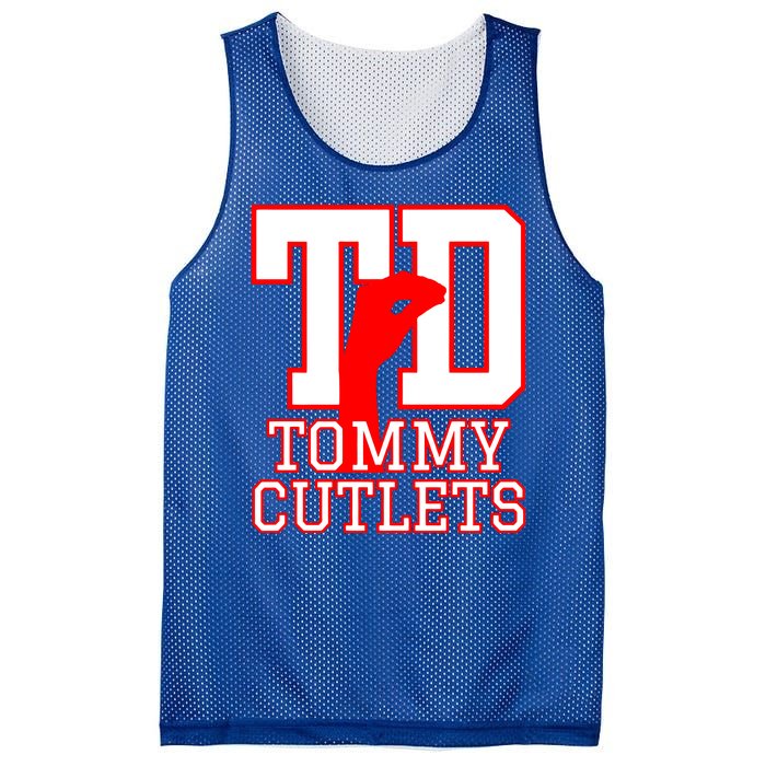 Td Tommy Cutlets New York Italian Football Mesh Reversible Basketball Jersey Tank