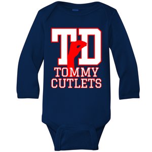 Td Tommy Cutlets New York Italian Football Baby Long Sleeve Bodysuit