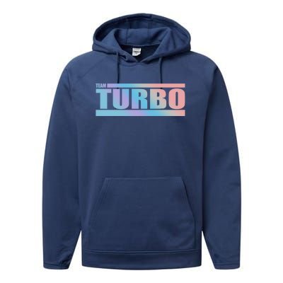 Team Turbo Challenge (Rainbow) Racing Great Gift Performance Fleece Hoodie