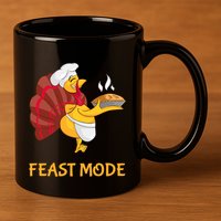 Thanksgiving Turkey Chef Feast Mode Meaningful Gift 11oz C Handle Ceramic Mug