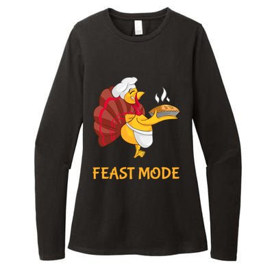 Thanksgiving Turkey Chef Feast Mode Meaningful Gift Womens CVC Long Sleeve Shirt