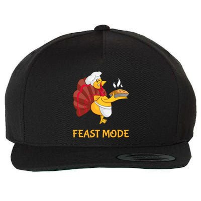 Thanksgiving Turkey Chef Feast Mode Meaningful Gift Wool Snapback Cap