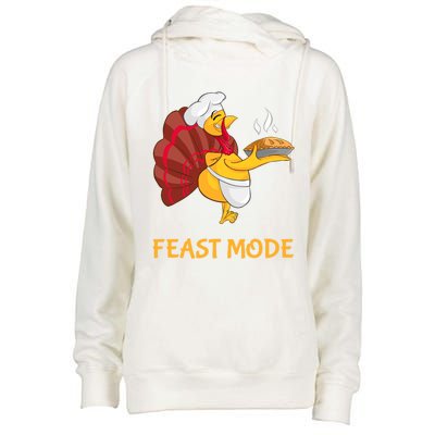 Thanksgiving Turkey Chef Feast Mode Meaningful Gift Womens Funnel Neck Pullover Hood