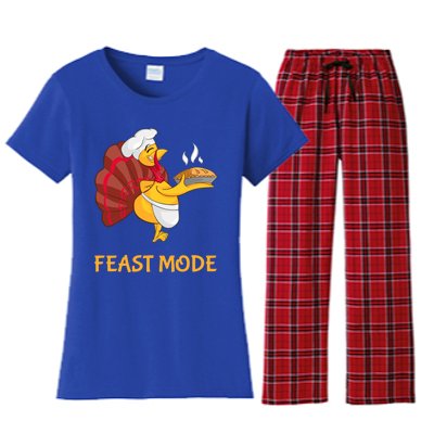 Thanksgiving Turkey Chef Feast Mode Meaningful Gift Women's Flannel Pajama Set