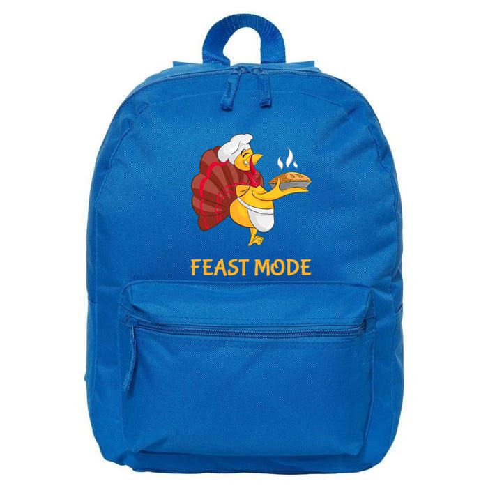 Thanksgiving Turkey Chef Feast Mode Meaningful Gift 16 in Basic Backpack