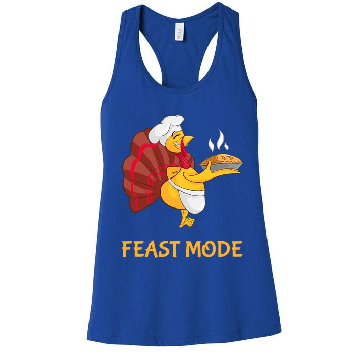 Thanksgiving Turkey Chef Feast Mode Meaningful Gift Women's Racerback Tank