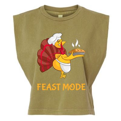 Thanksgiving Turkey Chef Feast Mode Meaningful Gift Garment-Dyed Women's Muscle Tee