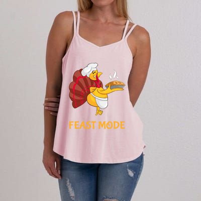 Thanksgiving Turkey Chef Feast Mode Meaningful Gift Women's Strappy Tank