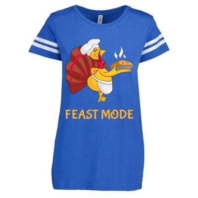 Thanksgiving Turkey Chef Feast Mode Meaningful Gift Enza Ladies Jersey Football T-Shirt