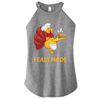 Thanksgiving Turkey Chef Feast Mode Meaningful Gift Women’s Perfect Tri Rocker Tank