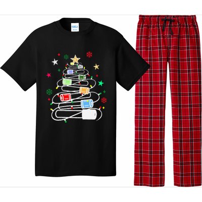 Test Tubes Christmas Tree Chemistry Phlebotomy Lab Scientist Pajama Set