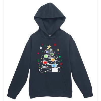 Test Tubes Christmas Tree Chemistry Phlebotomy Lab Scientist Urban Pullover Hoodie