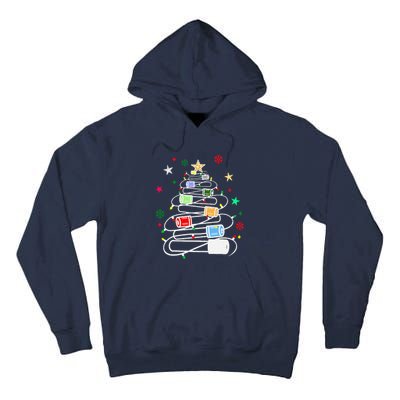 Test Tubes Christmas Tree Chemistry Phlebotomy Lab Scientist Tall Hoodie