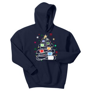 Test Tubes Christmas Tree Chemistry Phlebotomy Lab Scientist Kids Hoodie