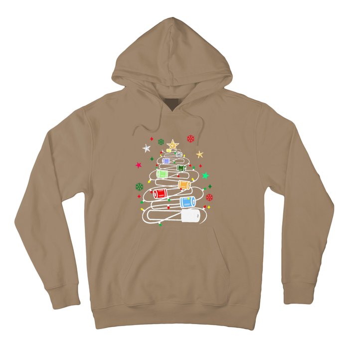 Test Tubes Christmas Tree Chemistry Phlebotomy Lab Scientist Hoodie