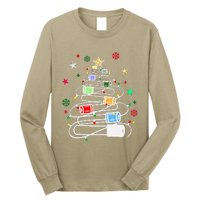 Test Tubes Christmas Tree Chemistry Phlebotomy Lab Scientist Long Sleeve Shirt