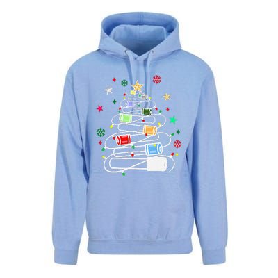 Test Tubes Christmas Tree Chemistry Phlebotomy Lab Scientist Unisex Surf Hoodie