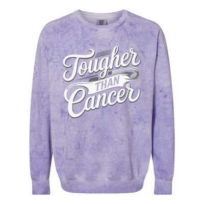 Tougher Than Cancer Fighter Cancer Survivor Cancer Colorblast Crewneck Sweatshirt