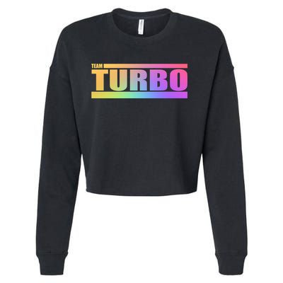 Team Turbo Challenge (Rainbow) Racing Great Gift Cropped Pullover Crew