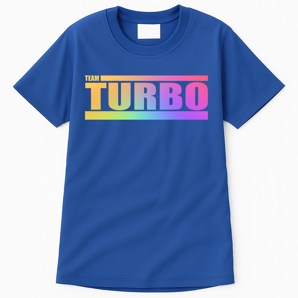 Team Turbo Challenge (Rainbow) Racing Great Gift Tall T-Shirt