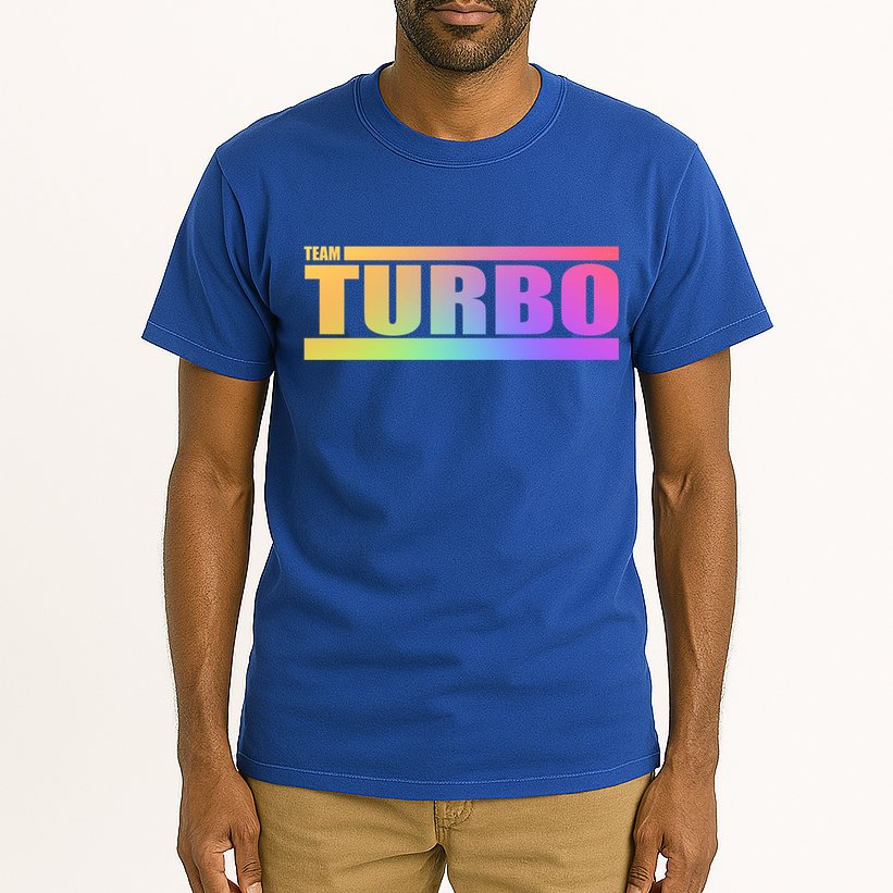 Team Turbo Challenge (Rainbow) Racing Great Gift Tall T-Shirt