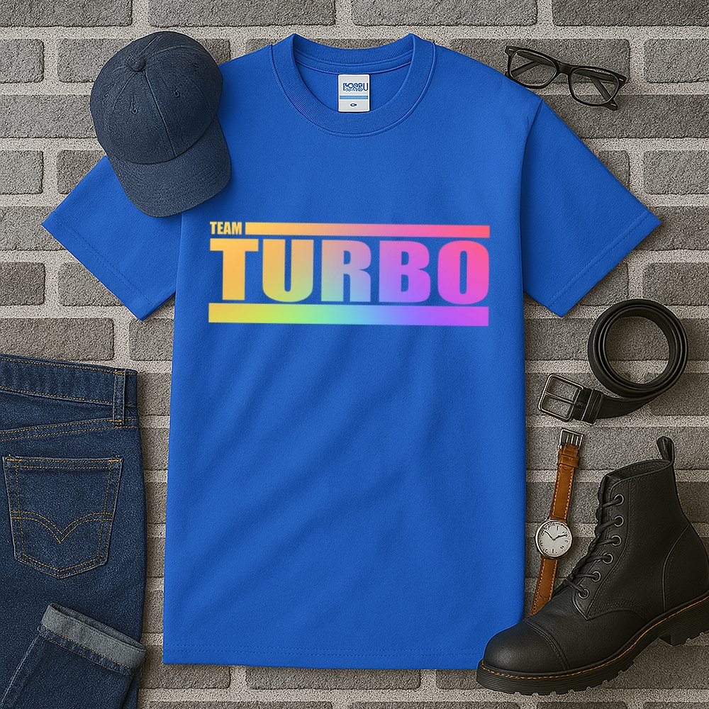 Team Turbo Challenge (Rainbow) Racing Great Gift Tall T-Shirt