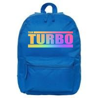 Team Turbo Challenge (Rainbow) Racing Great Gift 16 in Basic Backpack
