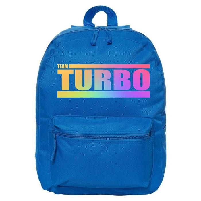 Team Turbo Challenge (Rainbow) Racing Great Gift 16 in Basic Backpack