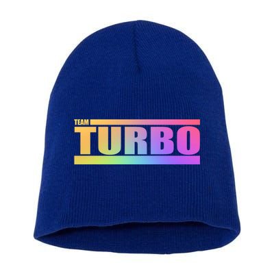 Team Turbo Challenge (Rainbow) Racing Great Gift Short Acrylic Beanie