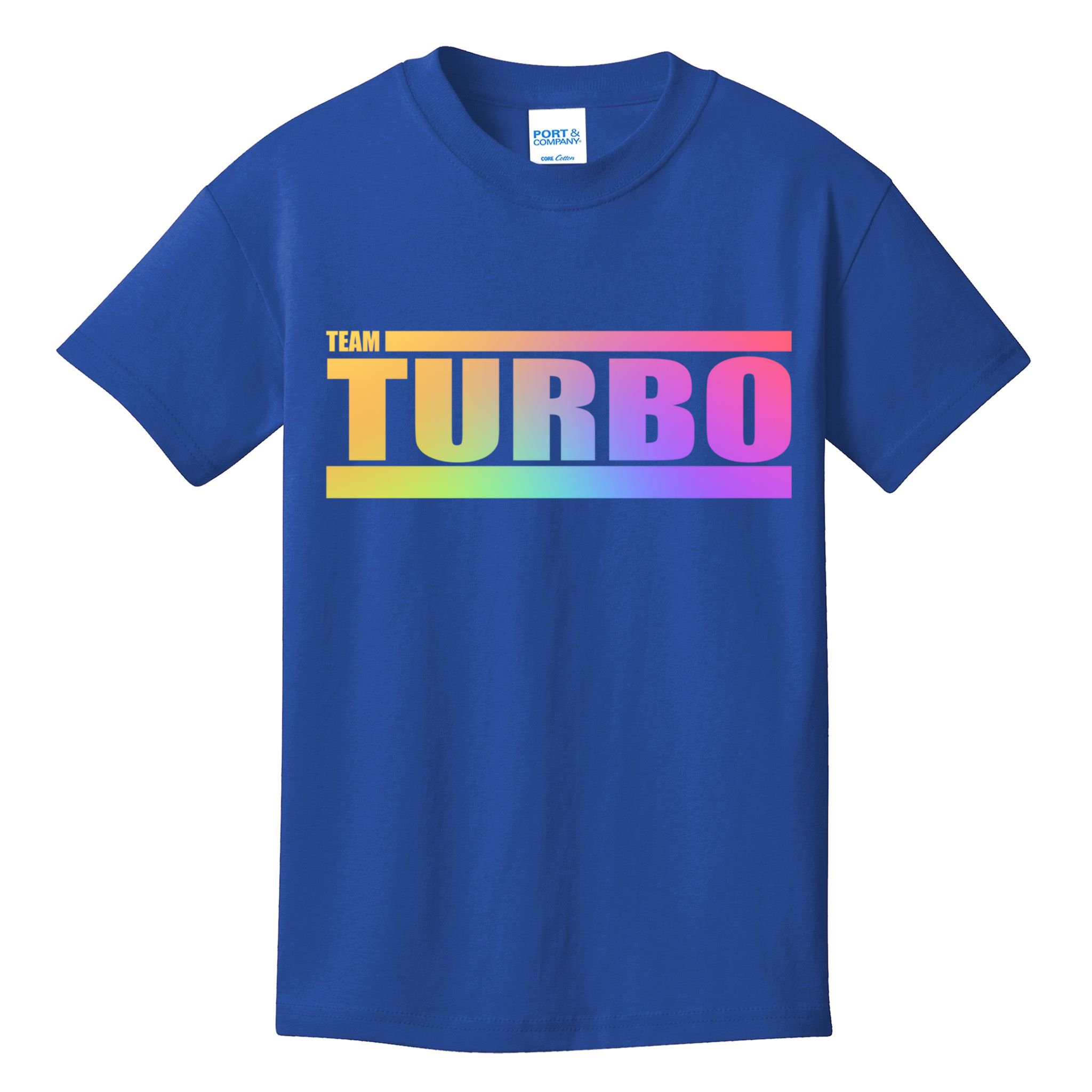 Team Turbo Challenge (Rainbow) Racing Great Gift Kids T-Shirt
