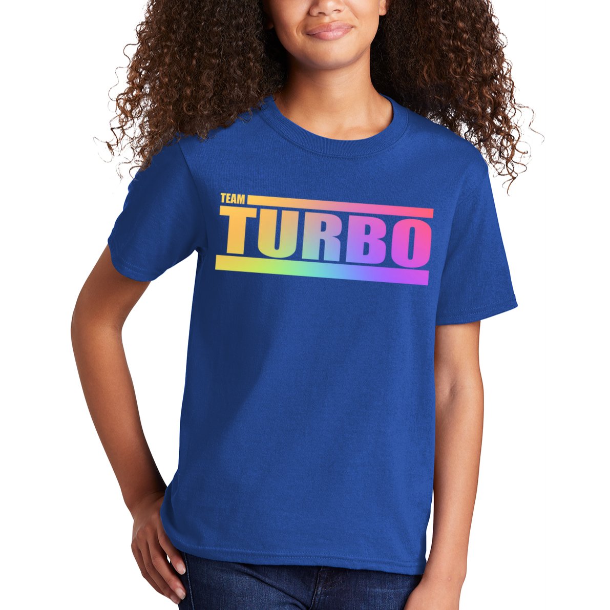 Team Turbo Challenge (Rainbow) Racing Great Gift Kids T-Shirt