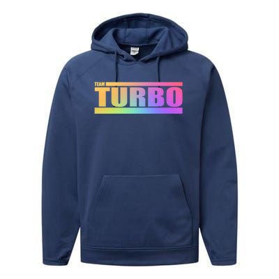 Team Turbo Challenge (Rainbow) Racing Great Gift Performance Fleece Hoodie