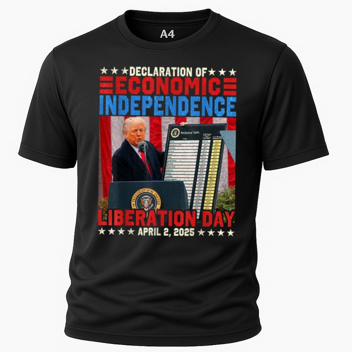 Trump Tariff Chart Declaration Of Economic Independence 2025 Cooling Performance Crew T-Shirt