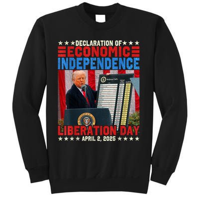 Trump Tariff Chart Declaration Of Economic Independence 2025 Sweatshirt