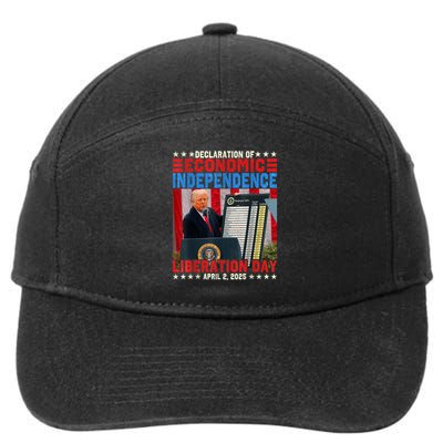 Trump Tariff Chart Declaration Of Economic Independence 2025 7-Panel Snapback Hat