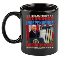 Trump Tariff Chart Declaration Of Economic Independence 2025 11oz C Handle Ceramic Mug