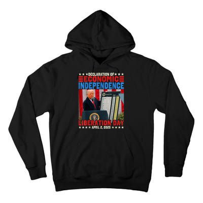 Trump Tariff Chart Declaration Of Economic Independence 2025 Tall Hoodie
