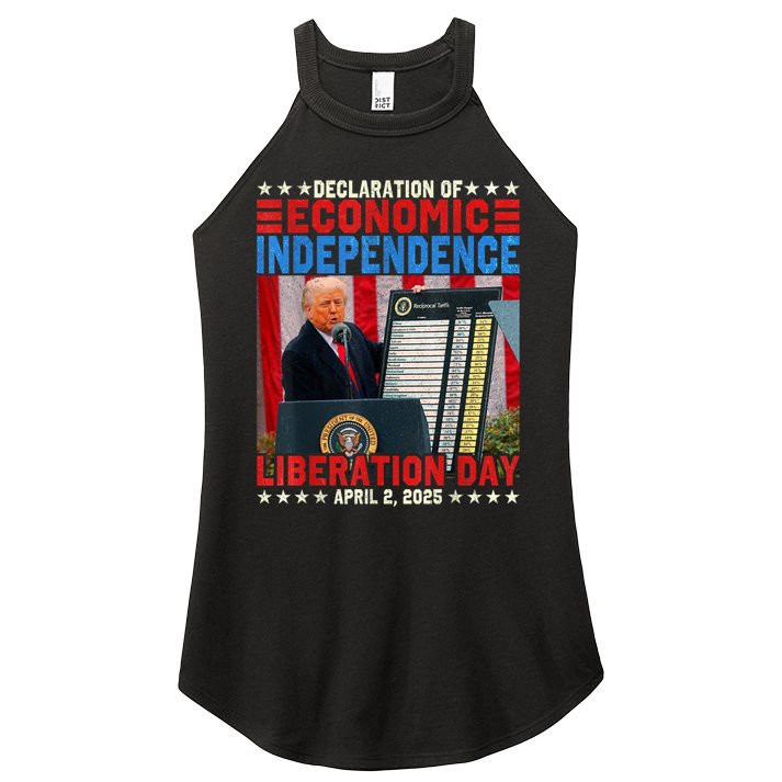 Trump Tariff Chart Declaration Of Economic Independence 2025 Women's Perfect Tri Rocker Tank