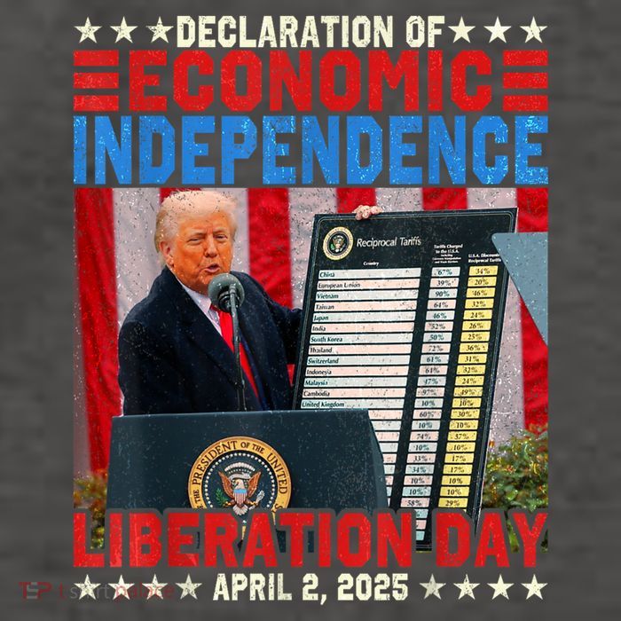 Trump Tariff Chart Declaration Of Economic Independence 2025 Vector Backpack